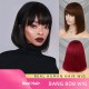 Straight Shoart Bob with Bang Wig 100% Human Hair