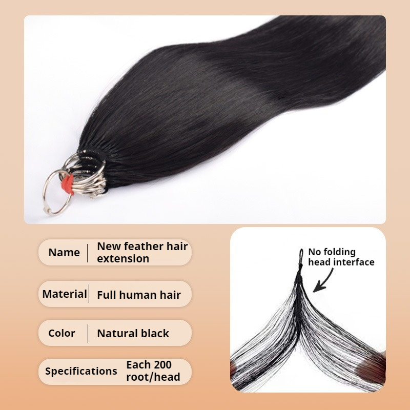 New Feather Hair Extension Line 100% Human Hair