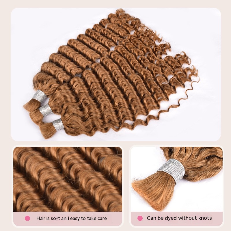 Brown Deep Wave Braid 100% Virgin Human Hair 