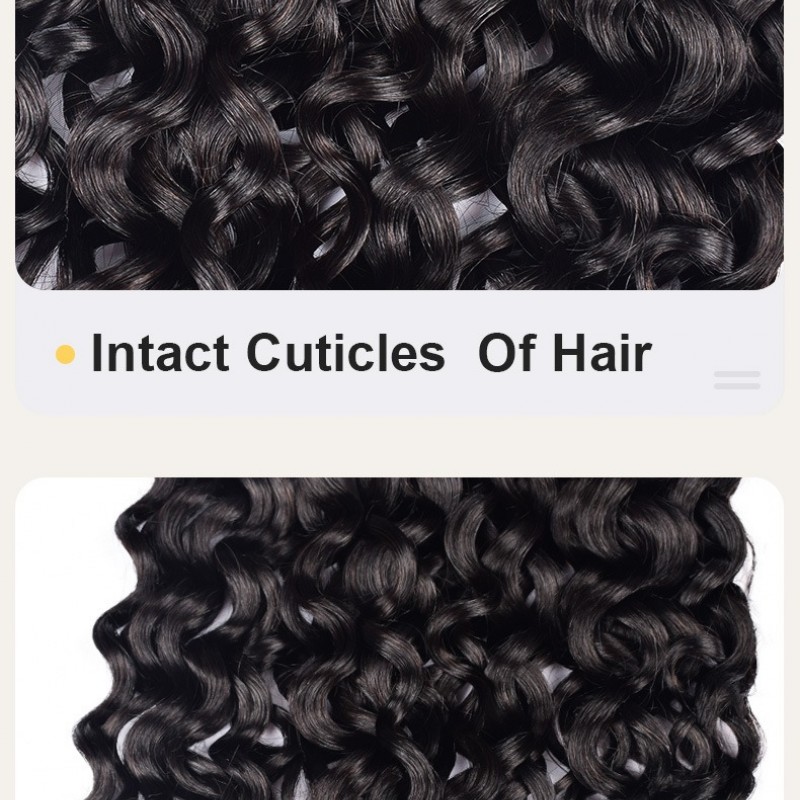 10A Nature Black Italian Curly 100% Virgin Human Hair Bundles 