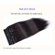 6pcs Nature Black Silky Straight 6 Pieces PU Clip In Hair Extensions 100% Human Hair 