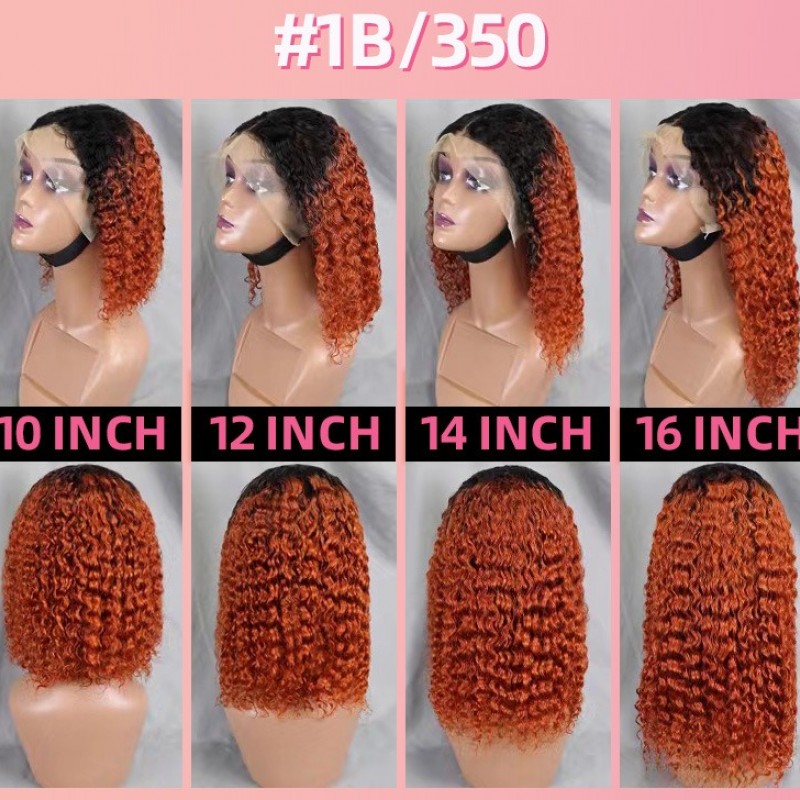 200% Density |13x4 Deep Wave Glueless Deep Wave Full Frontal Lace Bob Wig 100% Human Hair