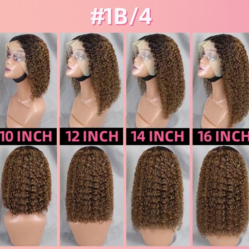 200% Density |13x4 Deep Wave Glueless Deep Wave Full Frontal Lace Bob Wig 100% Human Hair