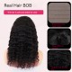 200% Density |13x4 Deep Wave Glueless Deep Wave Full Frontal Lace Bob Wig 100% Human Hair