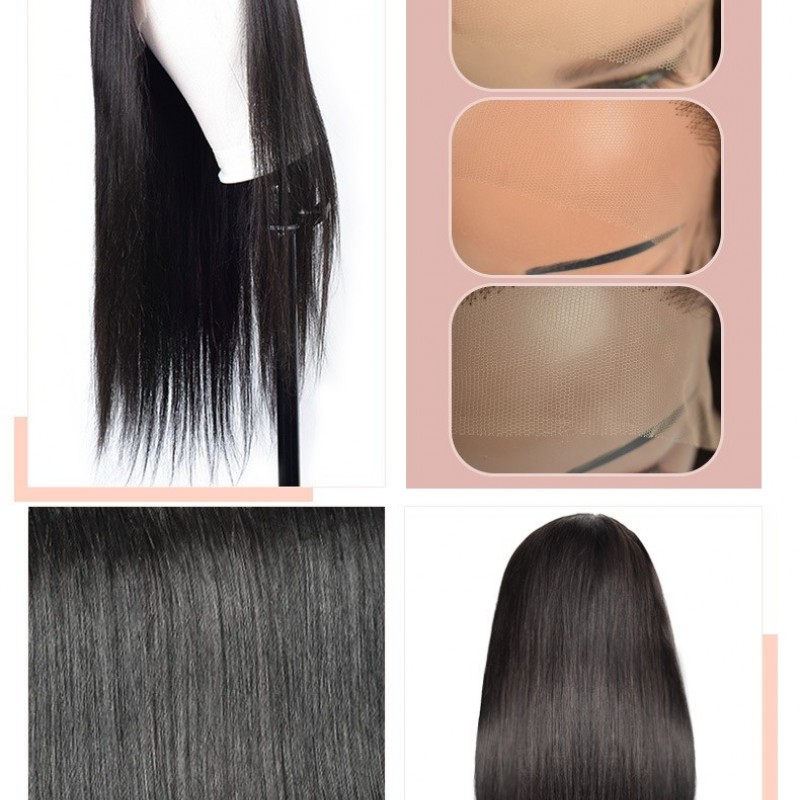 150% Density| Straight 4x4  Glueless HD Lace Frontal Wig 100% Human Hair