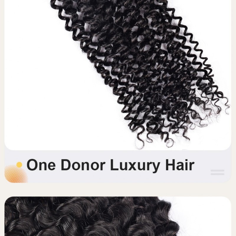 Black Jerry Curly Real Hair Bundles