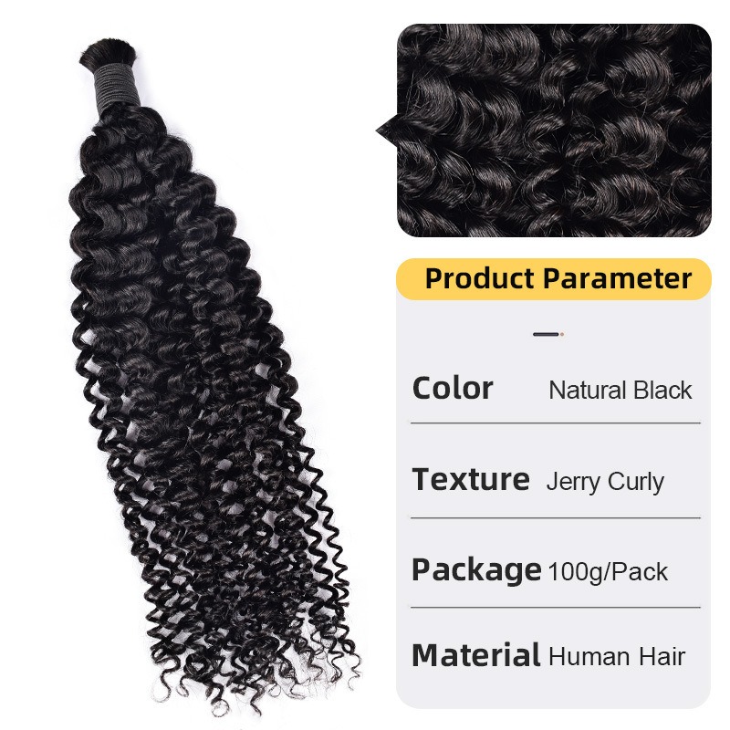 Black Jerry Curly Real Hair Bundles