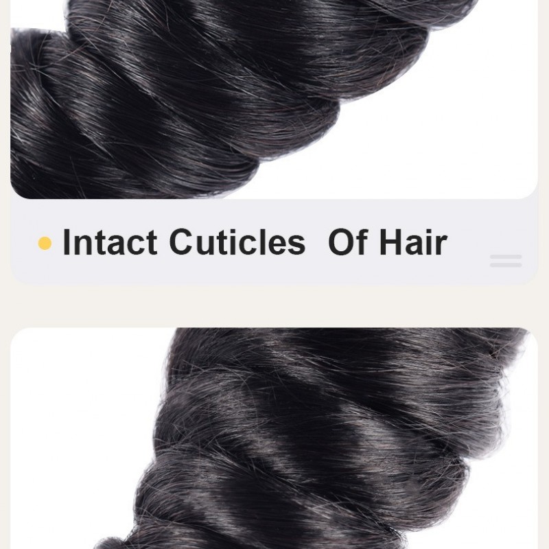 Black Loose Wave Bundle 100% Human Hair