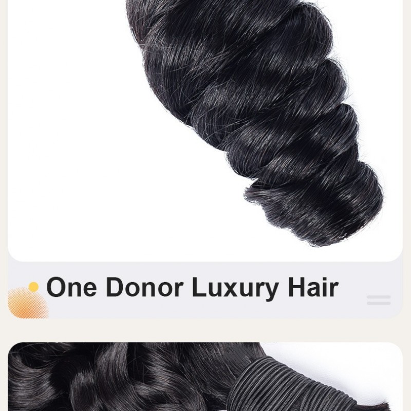 Black Loose Wave Bundle 100% Human Hair