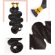 Nature Black Italian Curly Seamless Invisible Stick Hair Extensions 100% Virgin Human Hair Bundle