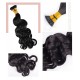 Nature Black Italian Curly Seamless Invisible Stick Hair Extensions 100% Virgin Human Hair Bundle