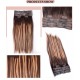 Highlight Brown Straight Small Seamless Clip in Hair Extensions Real Human Hair Pieces 6pcs