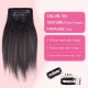 Nature Black Full Kinky Straight Seamless Clip-in 7pcs Human Hair Extensions 