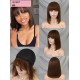 Straight Shoart Bob with Bang Wig 100% Human Hair