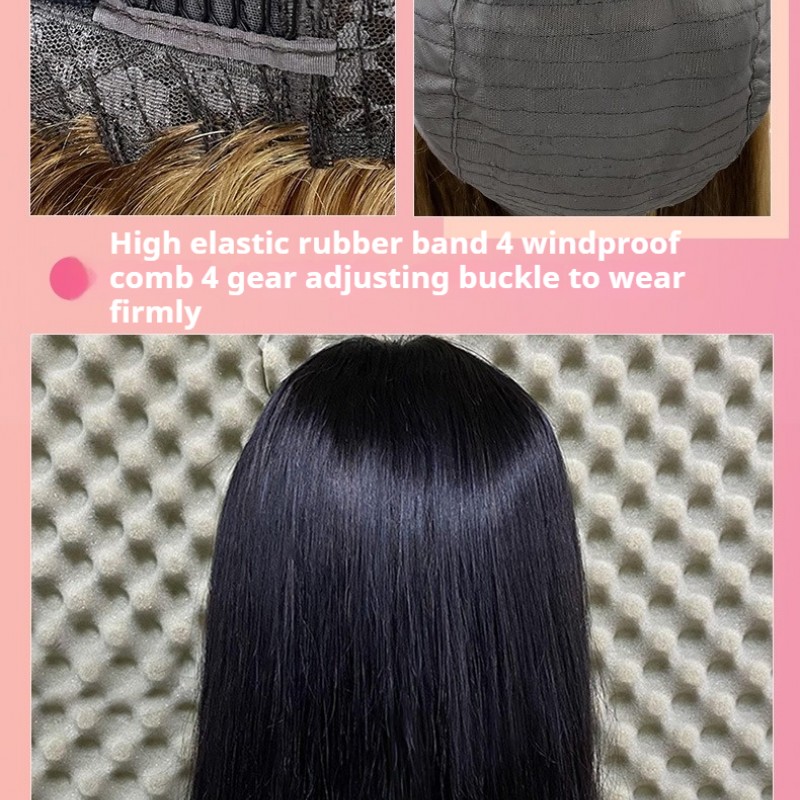 Nature Black Double Drawn Straight Bob Wig with 2x6 Lace Closure 100% Human Hair