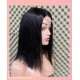 Nature Black Double Drawn Straight Bob Wig with 2x6 Lace Closure 100% Human Hair