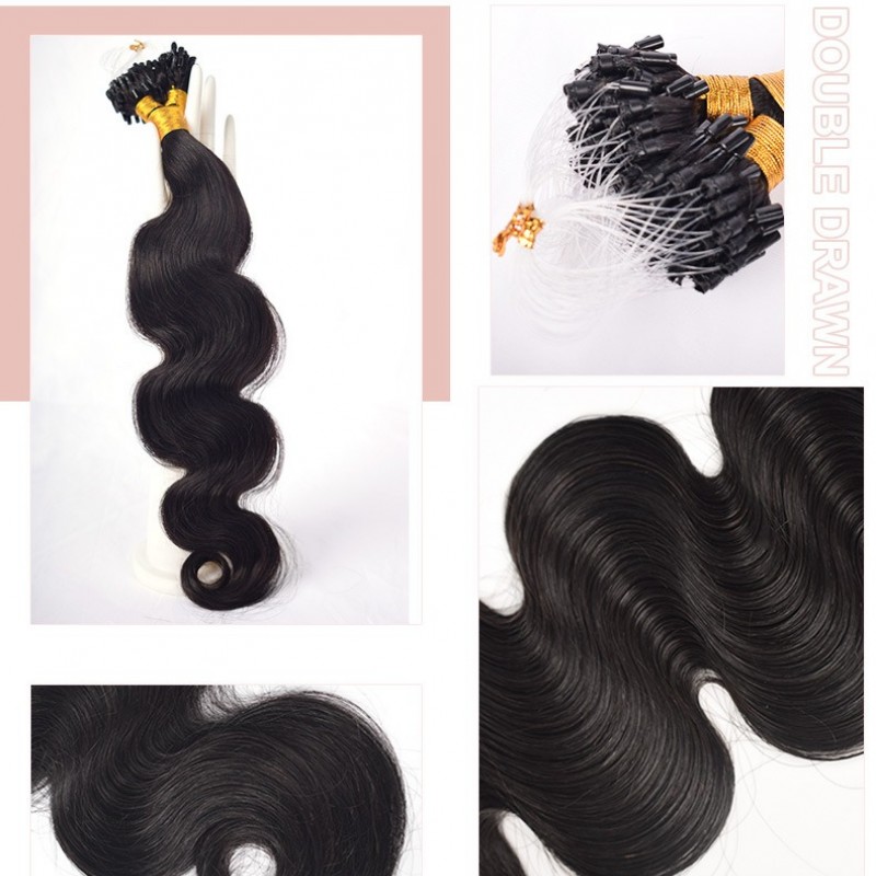 Nature Black Itanlian Curly Invisible Fishing Line 100% Virgin Human Hair Bundle