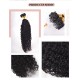 Nature Black Itanlian Curly Invisible Fishing Line 100% Virgin Human Hair Bundle