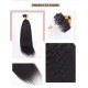 Nature Black Itanlian Curly Invisible Fishing Line 100% Virgin Human Hair Bundle