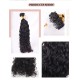 Nature Black Itanlian Curly Invisible Fishing Line 100% Virgin Human Hair Bundle