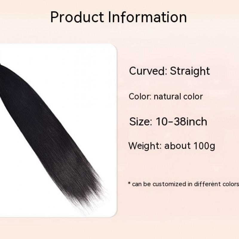 Nature Black Straight with 3 Bundles Proportioned Length Set 100% Human Hair