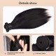 Nature Black Straight with 3 Bundles Proportioned Length Set 100% Human Hair