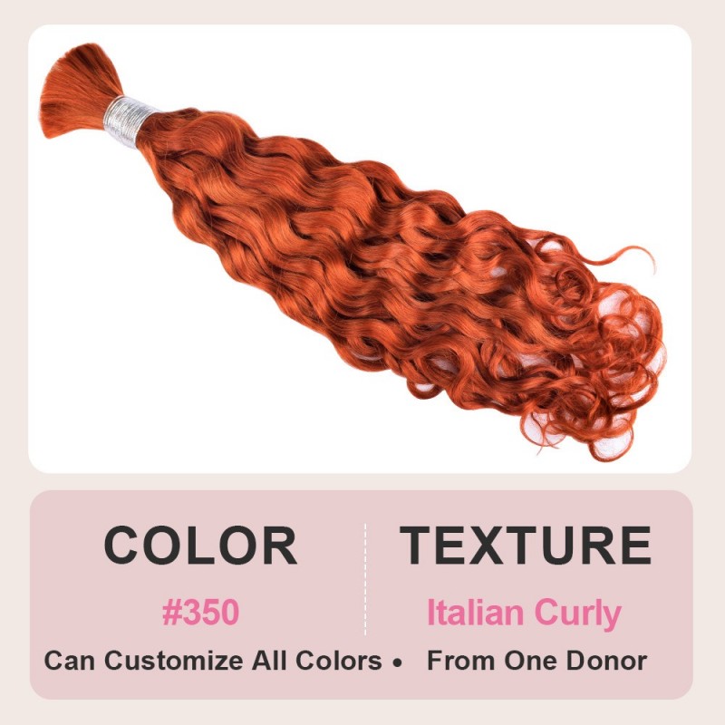 Italian Curly Braids Hair Extension 100% Human Hair