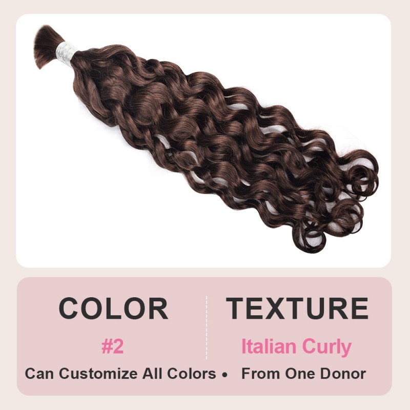 Italian Curly Braids Hair Extension 100% Human Hair