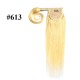 #613 Blonde Straight Velcro Ponytail Wig 100% Human Hair