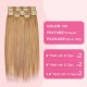 6pcs Gold Straight Seamless PU Clip In Hairpieces 100% Human Hair