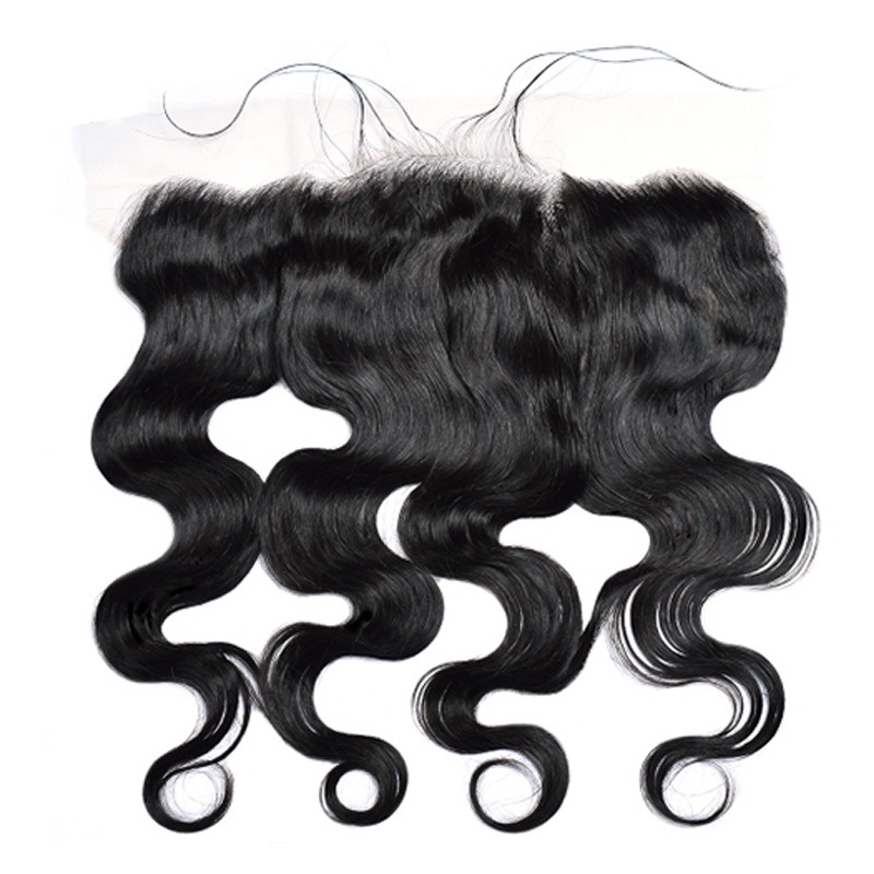 Nature Black Silky Body Wave13x4 Closure Lace Frontal with 100% Human Hair