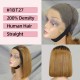 200% Density |13x4 Full Frontal Straight Mid Part Lace Bob Wig 100% Human Hair