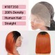 200% Density |13x4 Full Frontal Straight Mid Part Lace Bob Wig 100% Human Hair