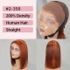 200% Density |13x4 Full Frontal Straight Mid Part Lace Bob Wig 100% Human Hair