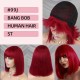 Straight Shoart Bob with Bang Wig 100% Human Hair