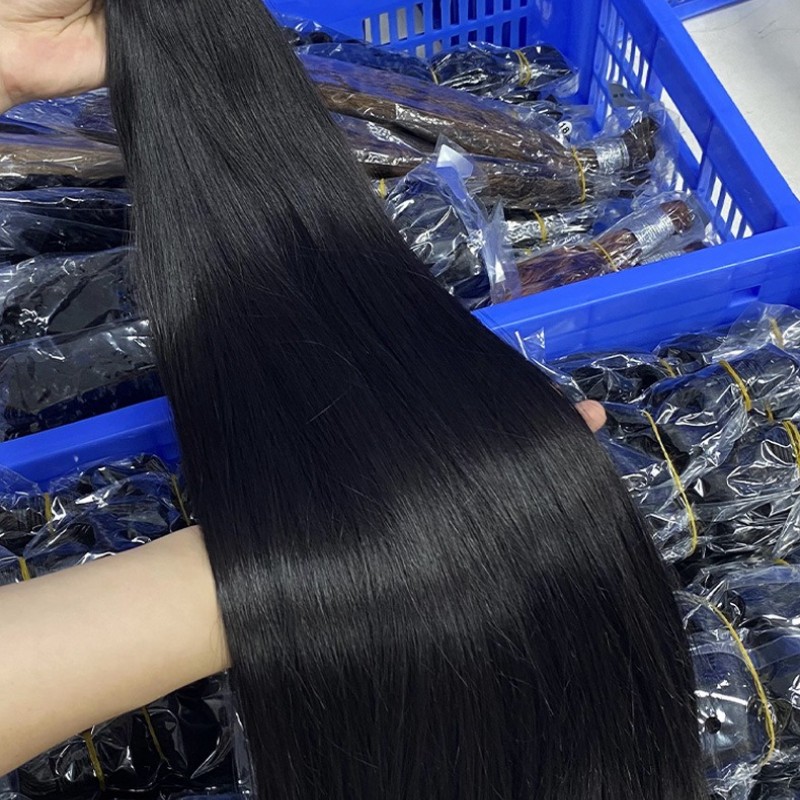 Black Premium Bulk Straight Human Hair Extensions