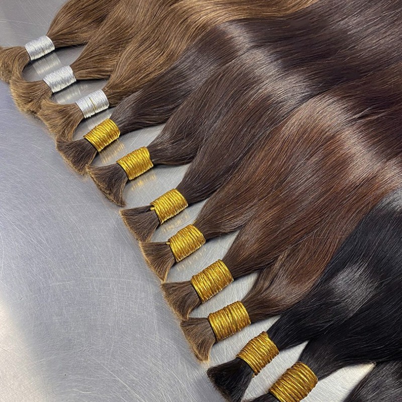 Black Premium Bulk Straight Human Hair Extensions