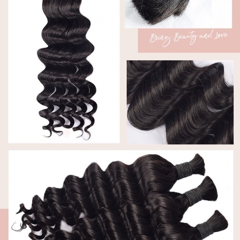 Naturen Black Italian Curly Bundles Hair Extension 100% Human Hair