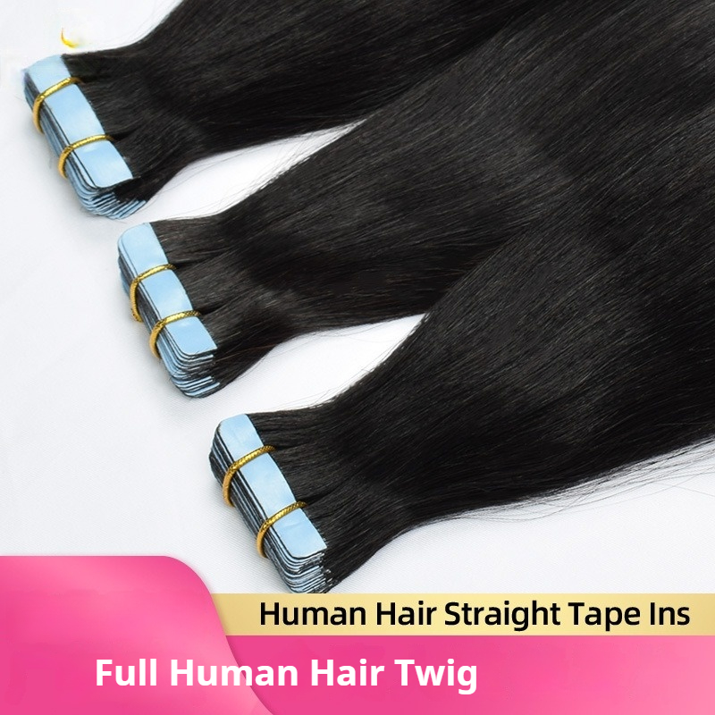 BlacK Invisible Tape In Human Hair Extensions 20pcs