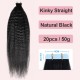 BlacK Invisible Tape In Human Hair Extensions 20pcs