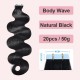 BlacK Invisible Tape In Human Hair Extensions 20pcs