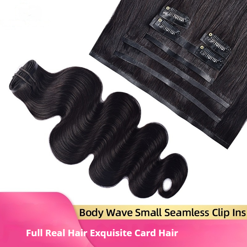 Clip-in 7-Piece Set Body Wave Hair Extensions 100% Human Hair