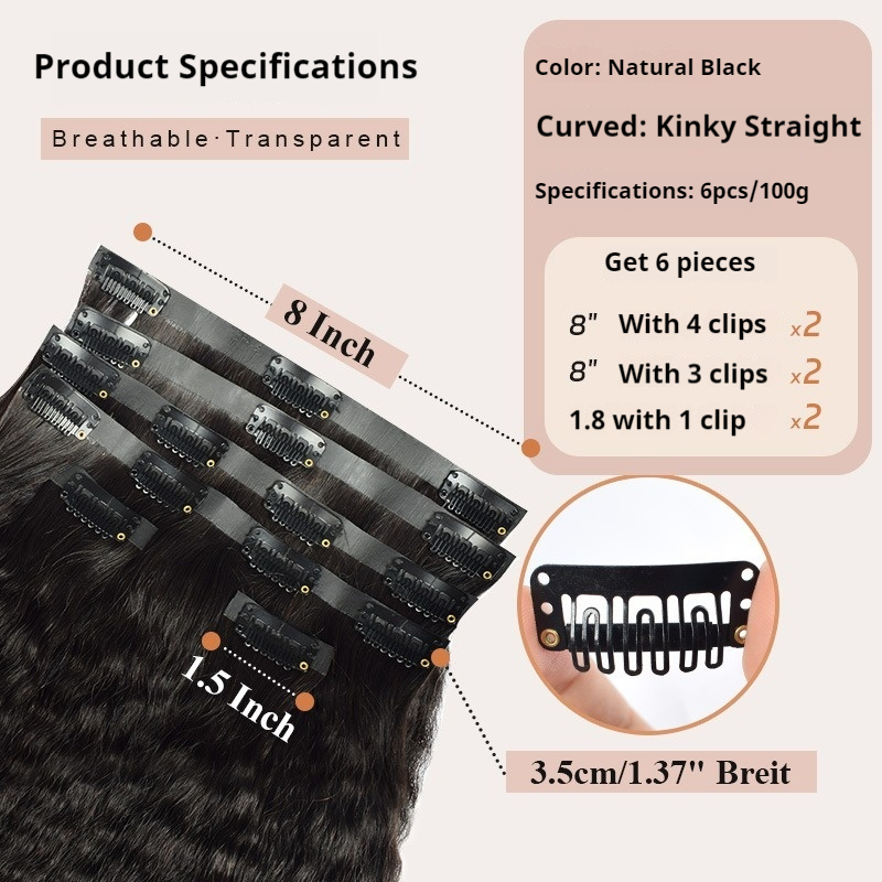 100% Remy Human Hair Clip-in Extensions