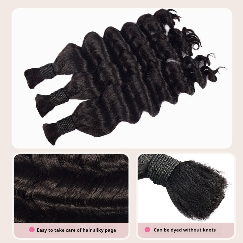 Voluminous Deep Wave Loose Bulk Human Hair