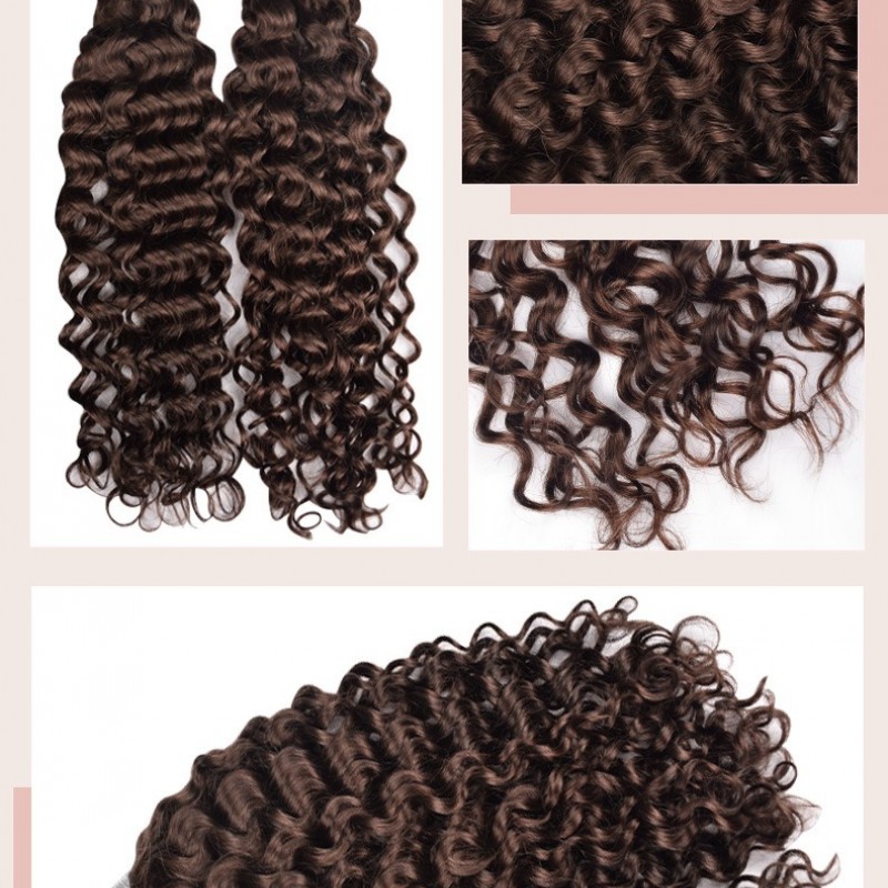 Boho Braids Human Hair Deep Curly Wefts