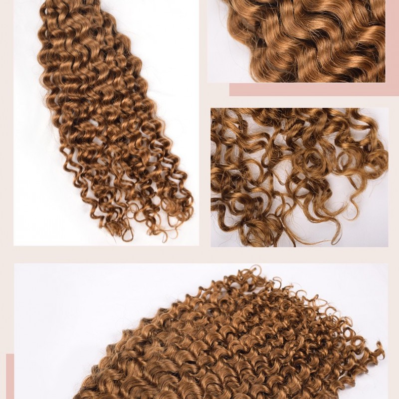 Boho Braids Human Hair Deep Curly Wefts