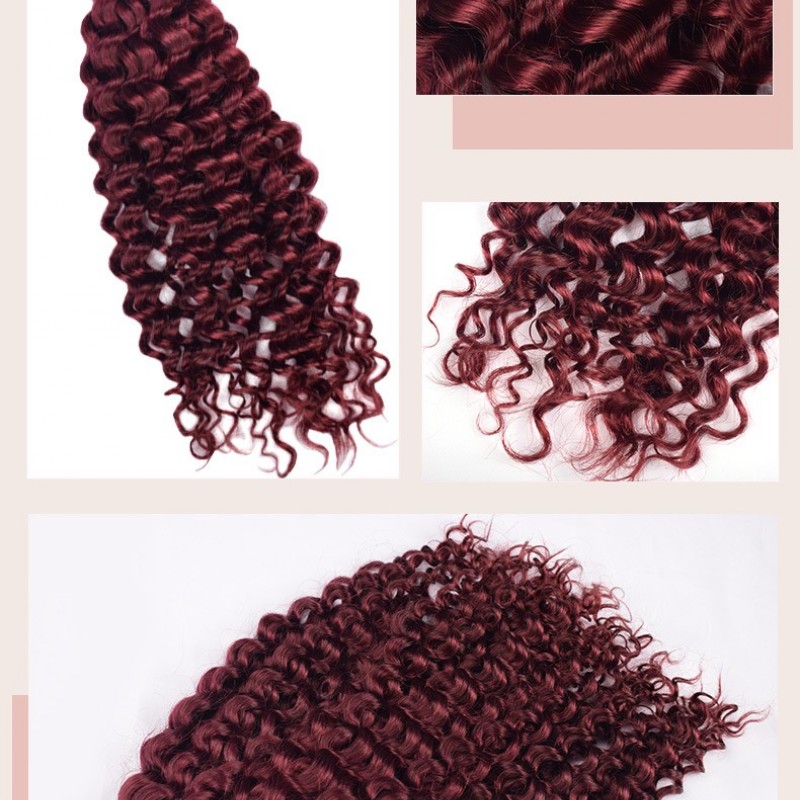 Boho Braids Human Hair Deep Curly Wefts