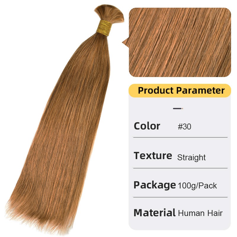 Real Human Hair Straight Bulk Wefts