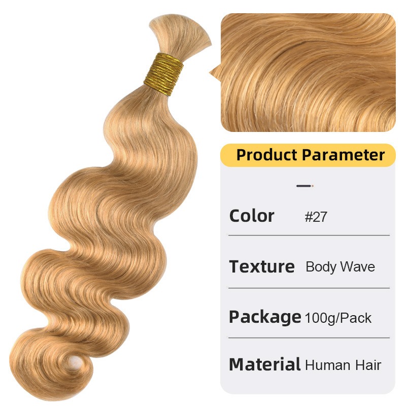 Real Human Hair Body Wave Bulk Wefts