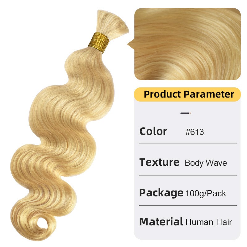 Real Human Hair Body Wave Bulk Wefts